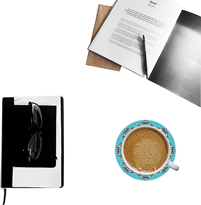 6 Pcs drink coasters with the holder