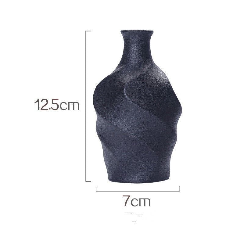 Ceramic vase simulating dry flower vase