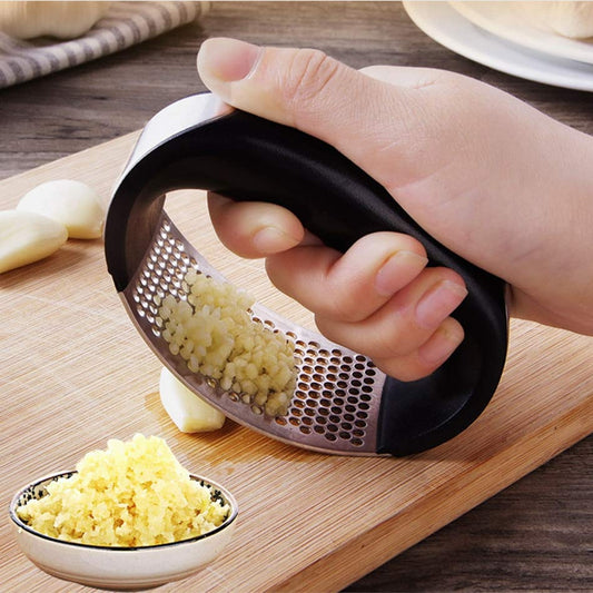 Stainless Steel Garlic Masher Garlic Press Household Manual Curve Fruit Vegetable Tools Kitchen Gadgets - Quirky Cozy
