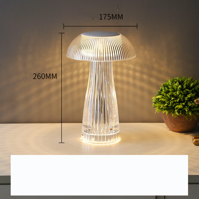 Creative Crystal Lamp Jellyfish Table Lamp Light Luxury Touch Decoration Home Decor - Quirky Cozy
