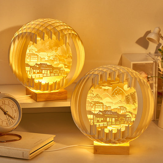 Paper Carving Creative Three-dimensional Small Night Lamp Creative Home Decor - Quirky Cozy