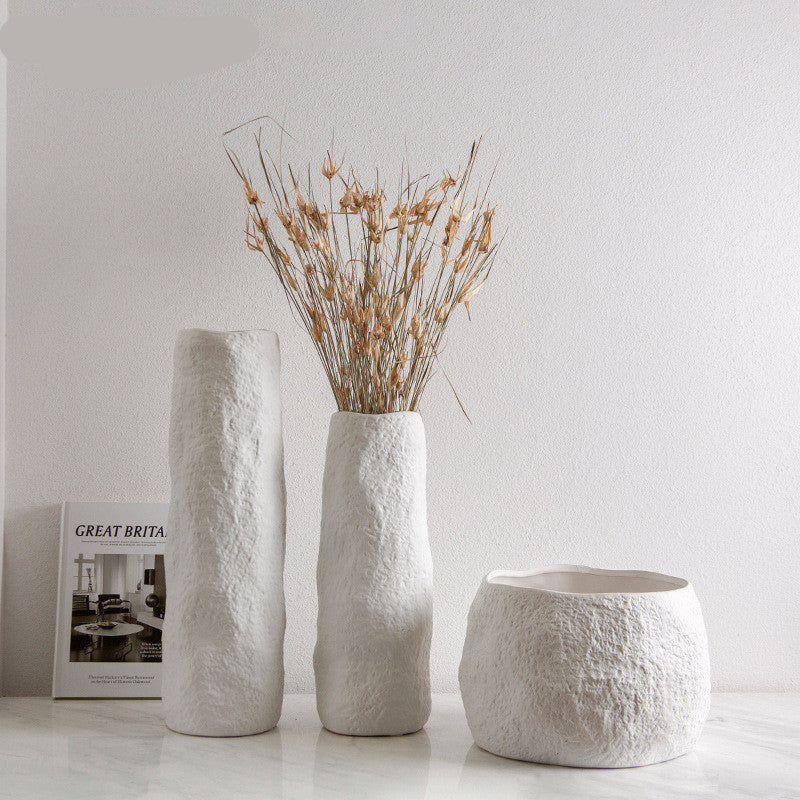 Simple Nordic Handmade Ceramic Creative Natural Vase - Quirky Cozy