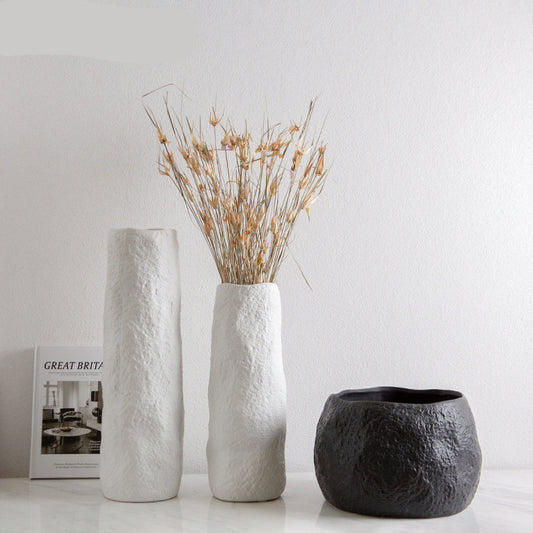 Simple Nordic Handmade Ceramic Creative Natural Vase - Quirky Cozy