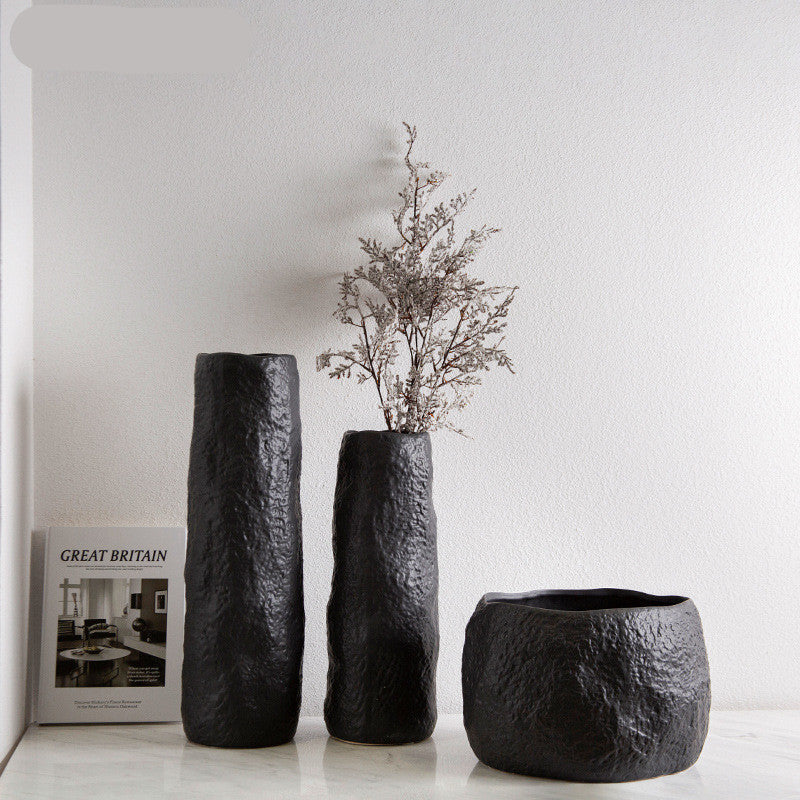 Simple Nordic Handmade Ceramic Creative Natural Vase - Quirky Cozy