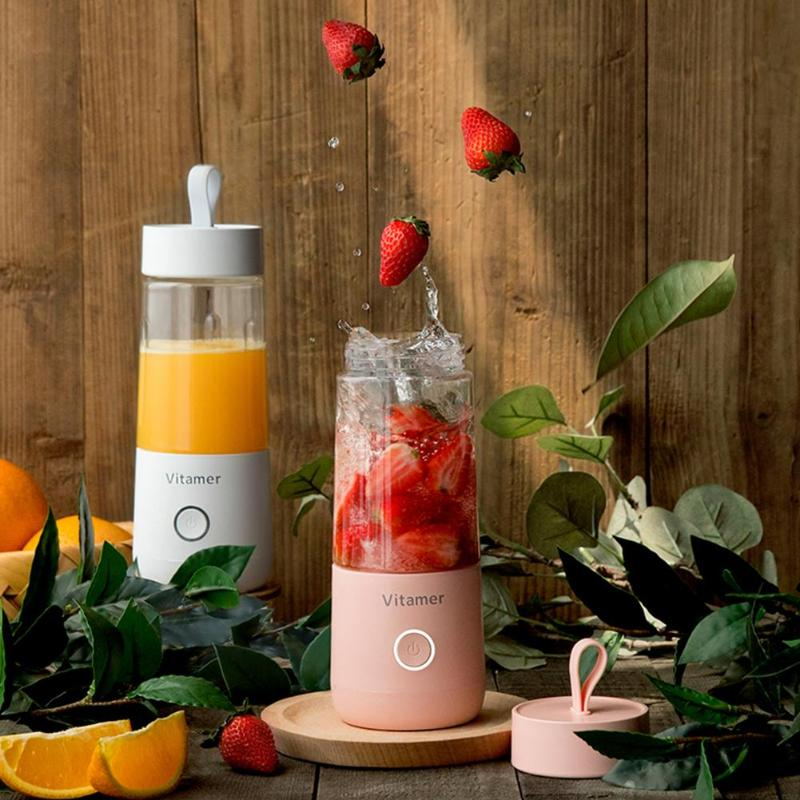 350ml Portable Blender Juicer Electric USB Rechargeable Mixer Smoothie Slushy Cup Fresh Juice Blender Bottle USB Charging Kitchen Gadgets - Quirky Cozy